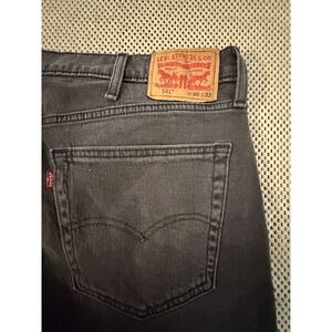 Levis 541 Jeans Men Size 40 Athletic Taper Stretch Straight Leg Black 30" Inseam